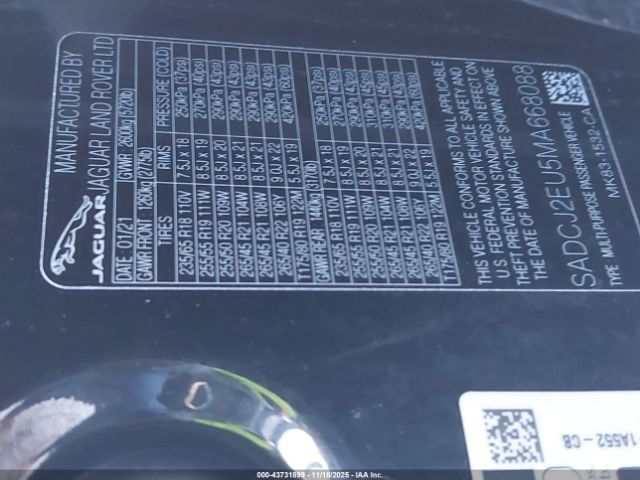 Jaguar F-PACE S P340 Awd Automatic Image 9